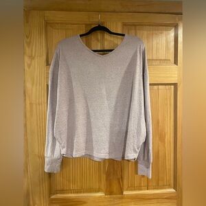 SHEIN LUNE Solid Tie Back Drop Shoulder Tee. Size Medium